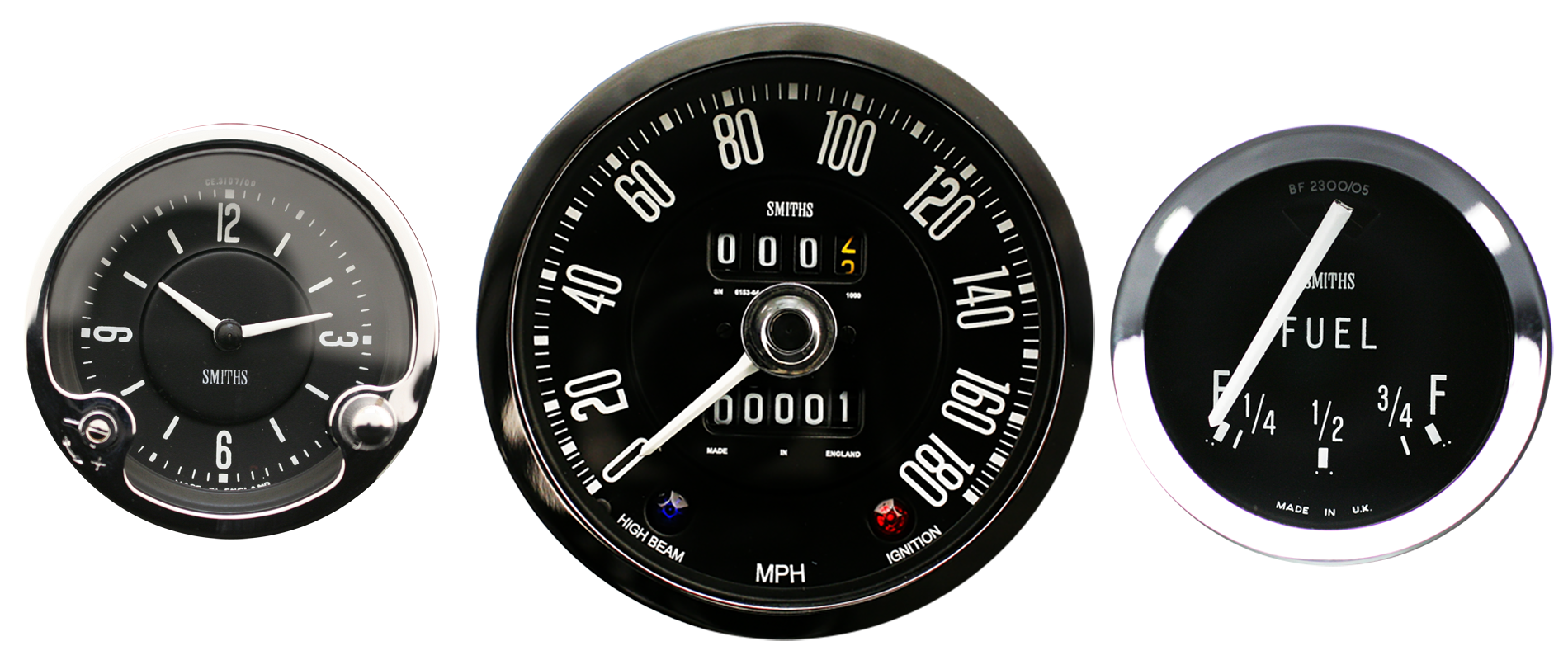 Aston Martin DB5 Time clock, Speedometer and Fuel Level Gauge