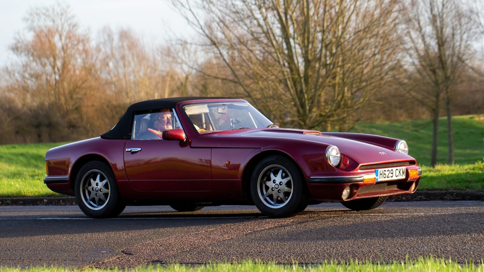 Stony,Stratford,bucks,uk,-,January,1st,2022.,1990,Red,Tvr,Classic