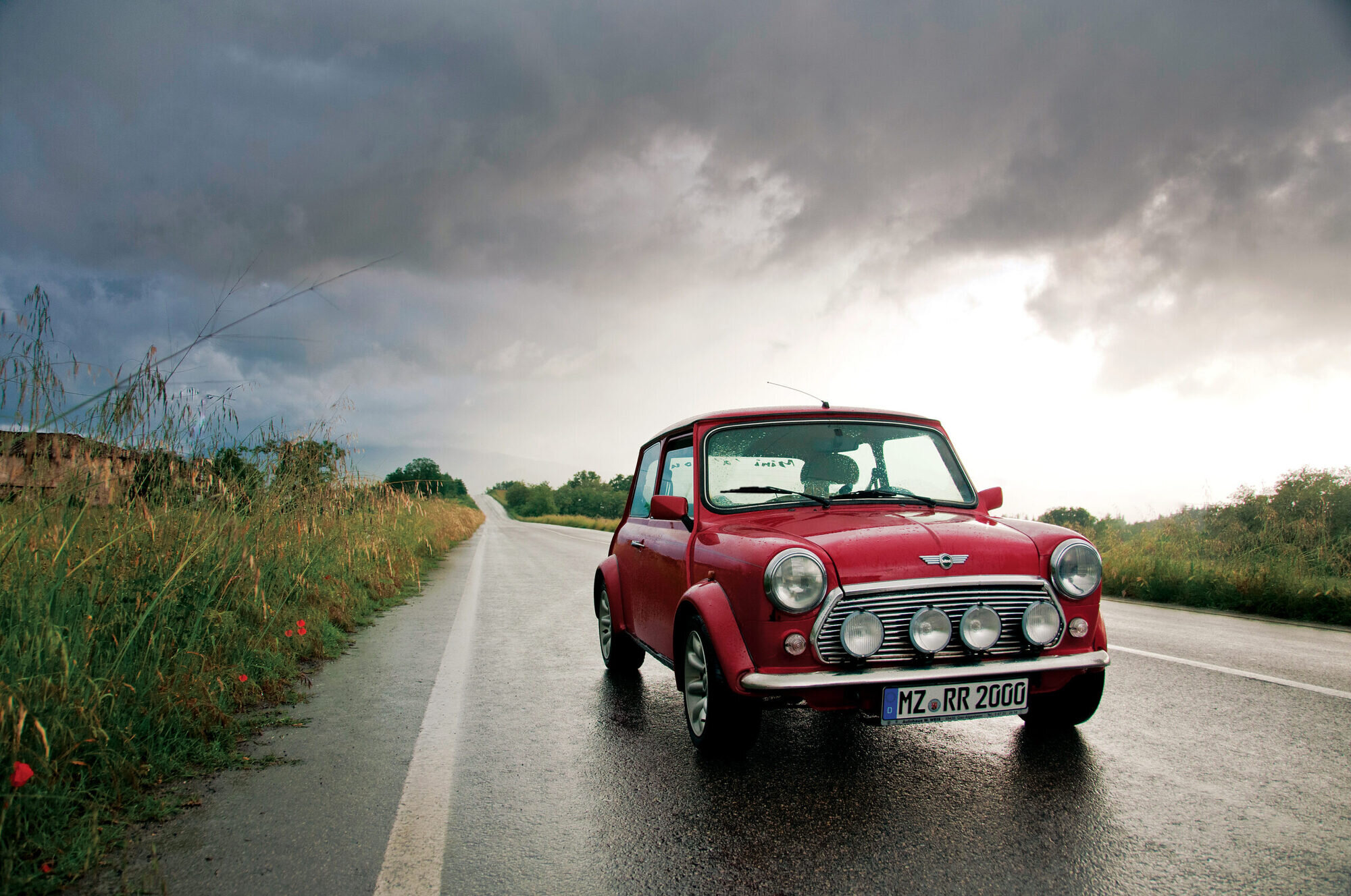 Mugello,,Italy,-,May,,2013:,Red,Classic,Austin,Mini,Cooper